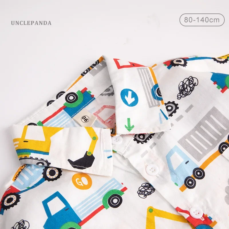 Spring Autumn New Children's Shirt Long Sleeve Top Cartoon Casual Vest Baby Jacket Midsize Little Boys Girls Clothing