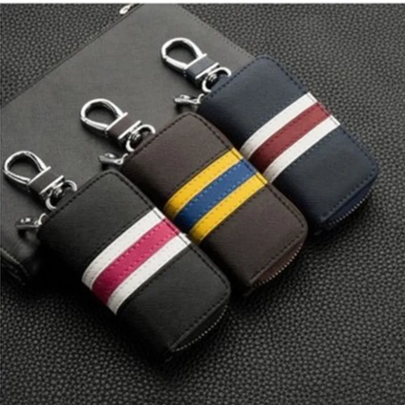 

Universal Car Key Signal Blocker Bag Cover Case Leather Key Wallet For Jeep Benz BMW Chevrolet Ford Car Keychain Accessories