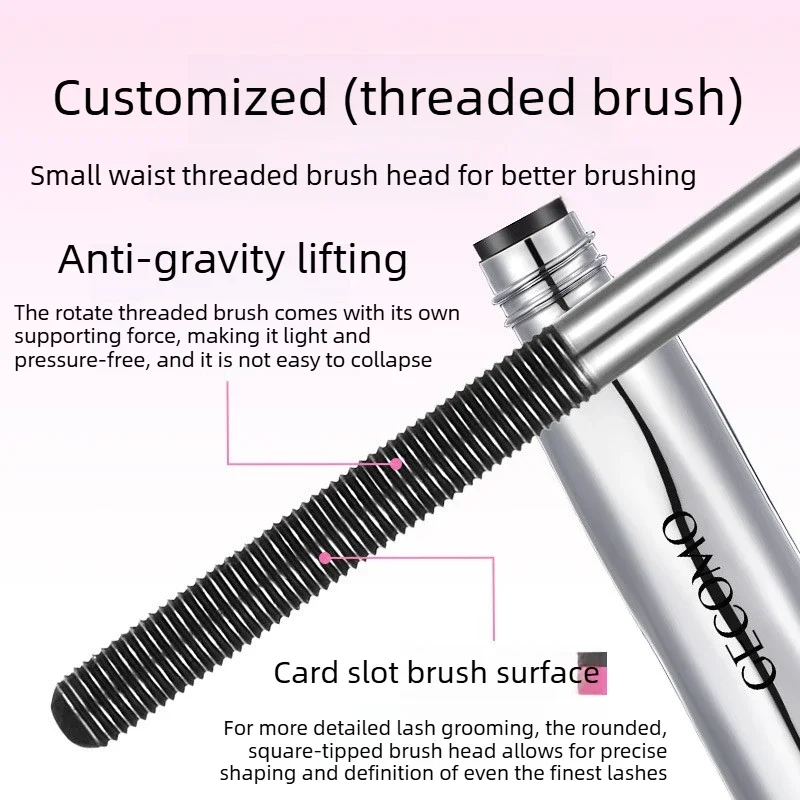 Long-lasting Curling Mascara Waterproof and Sweat-proof Separates Each Lash Thick and Voluminous Steel Tube Mascara