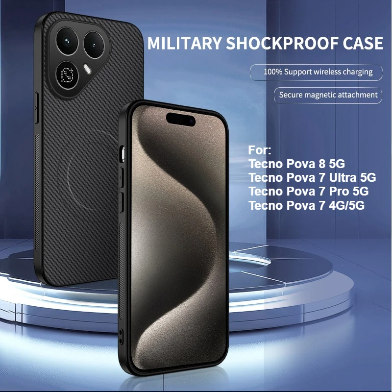 Luxury Carbon Fiber Texture Magnetic Ultra-Thin Shockproof Case