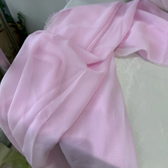Pink and Purple Chiffon Fabric for Clothing and DIY Projects
