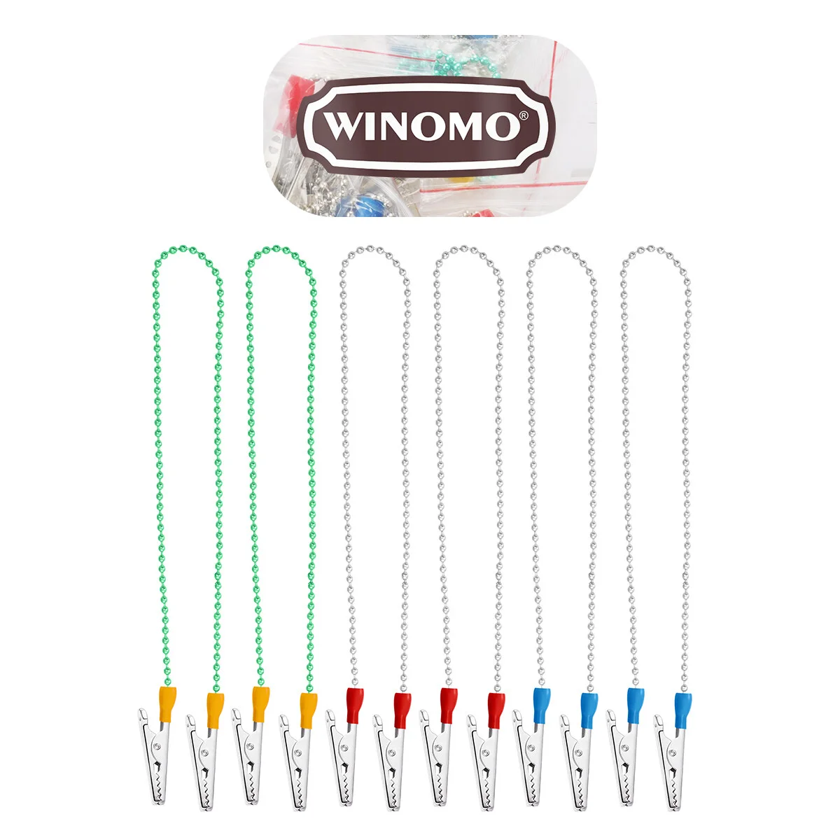 Clip Per Tovagliolo Con Catenella - Bavaglino Per Adulti E Bambini, Gancio Regolabile In Metallo, 2 Pezzi - Foto 4