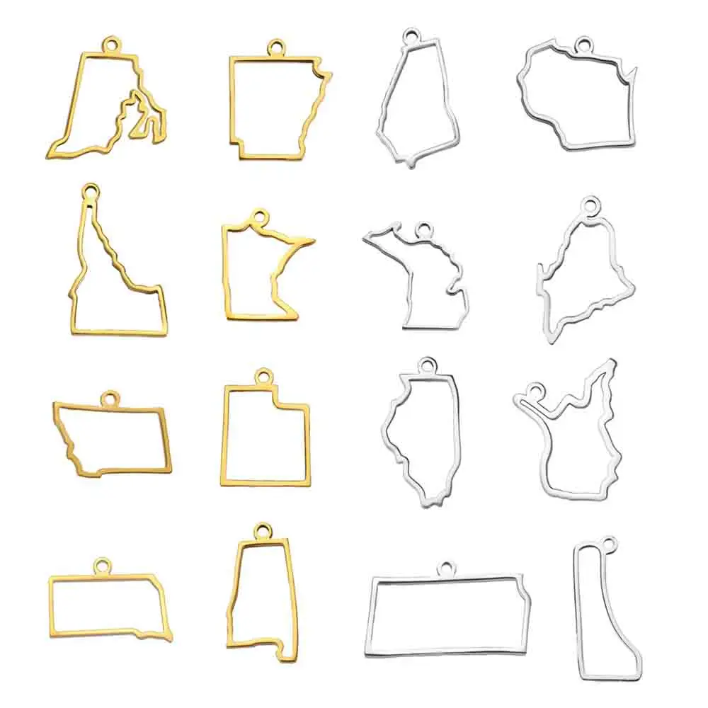 My Shape карта США Мичиган подвески для ожерелья браслета из нержавеющей стали Мейн Подвески DIY Ювелирные изделия Аксессуары