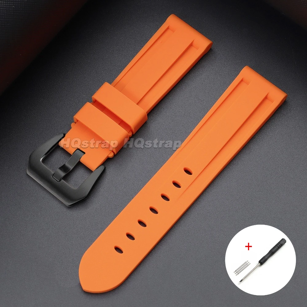 Premium Rubber Watch Strap - Soft Sport Silicone Wristband