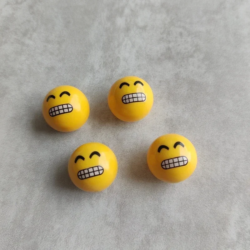 Aluminum Smiley Face Tire Valve Stem Caps - Set of 4