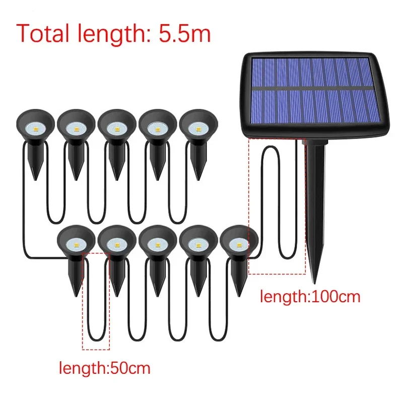 Solar Lawn Lamp LED Solar Lights Outdoor Waterproof Spotlights Garden Pathway Landscape Lighting Home Patio Yard Decor 10PCS for solar lights,solar led lights,solar ground lights,lawn lamp,garden lighting