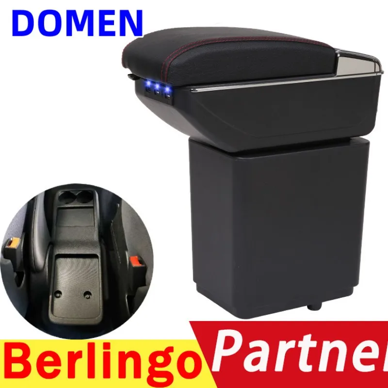 OYHCM Reposabrazos Central Para Citroen Berlingo Y Peugeot Partner - Cómodo, Con Doble Almacenamiento Y Fácil Instalación