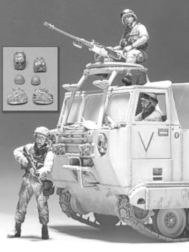 Unbemalter Bausatz 1/35 OPERATION TRUCK CREW 3-Figur Historische Figur Resin Kit