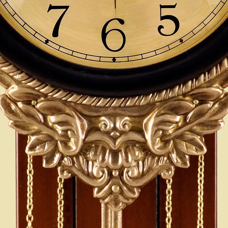 Luxury Silent Wall Clock Pendulum Wood Vintage Large Living Room Clock Art Decor Digital Clock Elegant Watch Modern Unusual