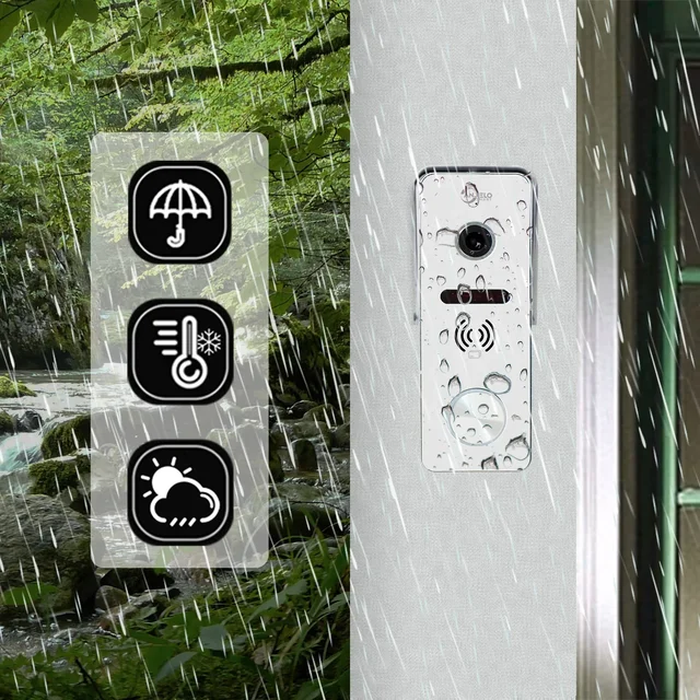 Tuya 7 Inch Video Smart Video Intercom 1080p Intercom Doorbell 160° Porteiro Electronic Doorman WiFi Camera IC card unlock 6