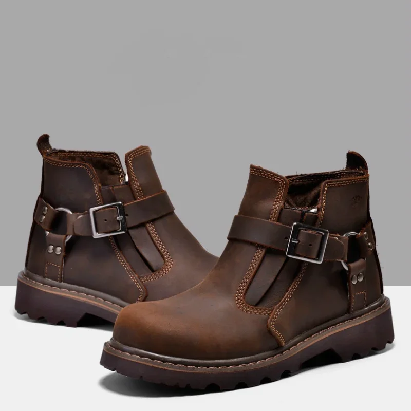 Men's Short Boots Classic Vintage Cowhide Boots Leather Outdoor Sport shoes Super Top Qualit&auml; Tooling leather boots,mens leather boots,motorcycle leather boots