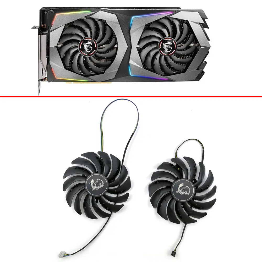2 Pz 95Mm Originale Muslimex 0.40A Per Msi Geforce Rtx 2070 Gaming 8G Rtx 2070 Gaming Gp Cooler
