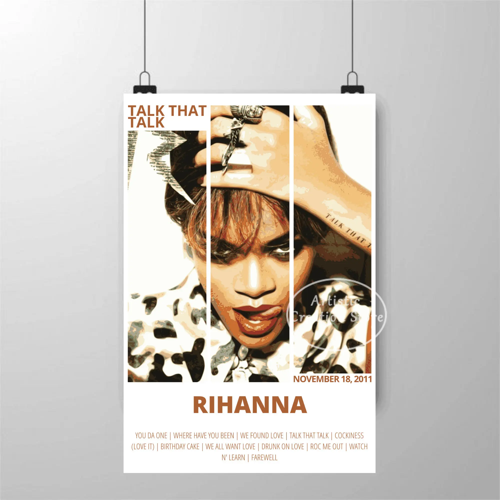 thumbnail image 1 of Póster de R-Rihanna, cantante famosa, Good Girl Gone Bad: Reloaded, portada del álbum, lienzo, pintura, impresiones, imagen de pared, decoración de sala de estar, 1 of 5