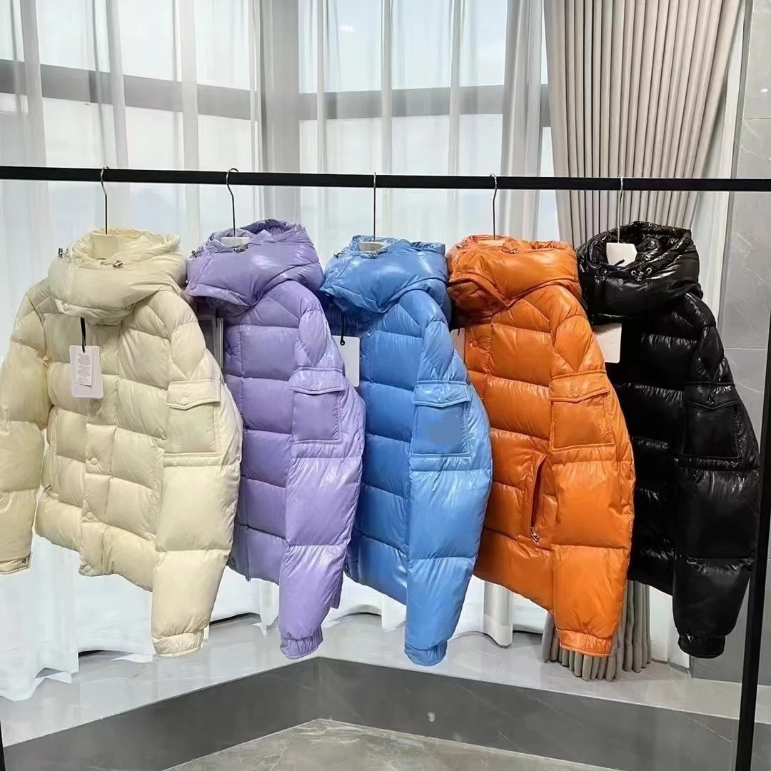 

White duck down jacket 2023 winter men and women with the same fashion popular bread clothing all match texture coat female hips