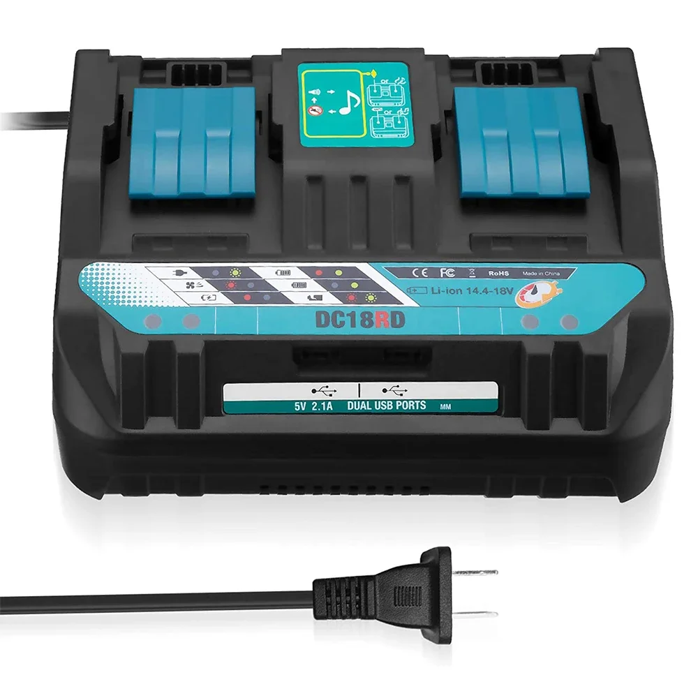 Newest Double Li-ion Battery Charger 4A Charging Current for 14.4V 18V BL1830 B