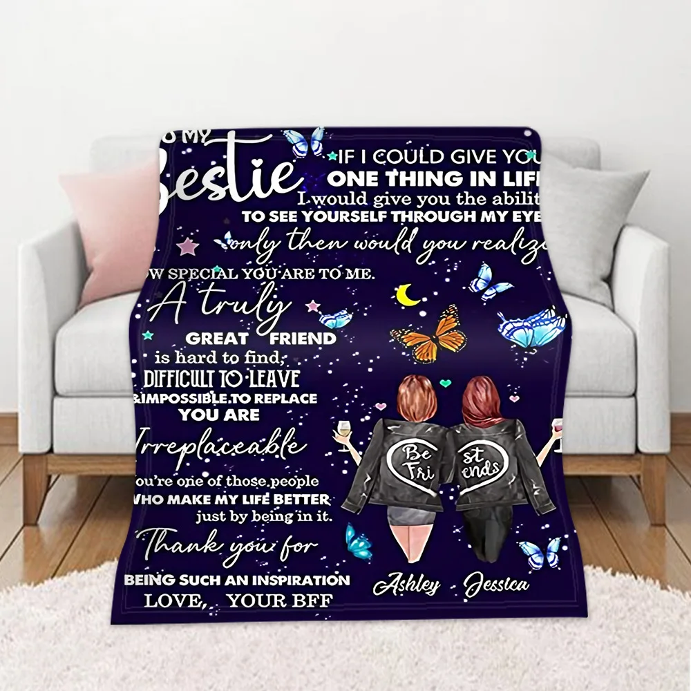 PremiumPicnicBlanketLettertoMyBestFriendSoftWarmQuiltsNap