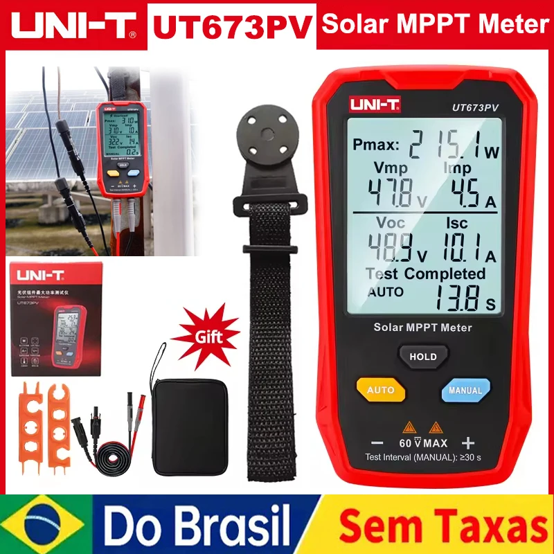 UNI-T ut673pv rastreador solar fotovoltaico testador de potência máxima ...