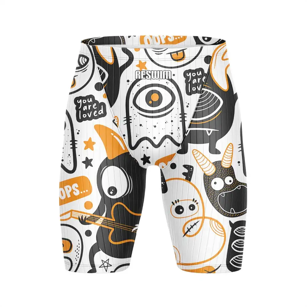 

2023 Mens Swimsuit Jammers Swimming Shorts Competition Training Tights Trunks Quick Dry Breathable Swimwear Surf Running Shorts