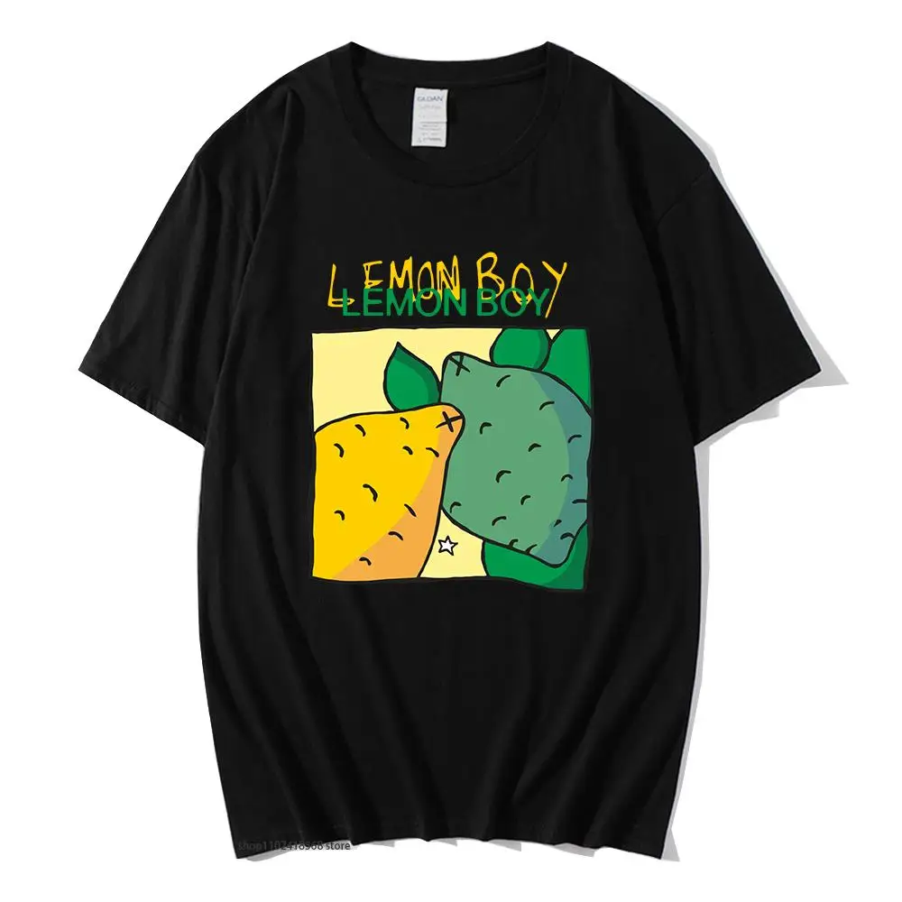 

Cavetown Lemon Boy Cartoon Print T-Shirts for Fans Mens Cartoon Graphic Tshirts 100% Cotton Summer Clothes Music Tees for Women