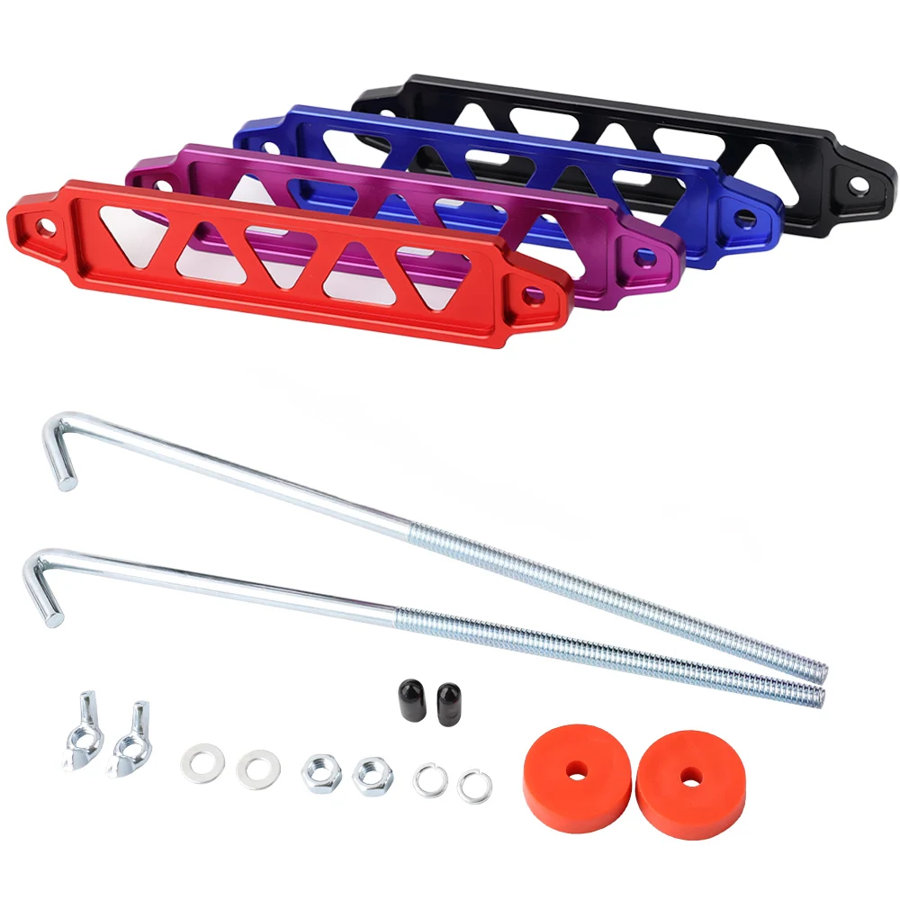 218Mm / 190Mm Alluminio Batteria Universale Auto Batteria Legare Supporto Staffa Staffa Staffa Bar Per Honda Civic Ek Eg