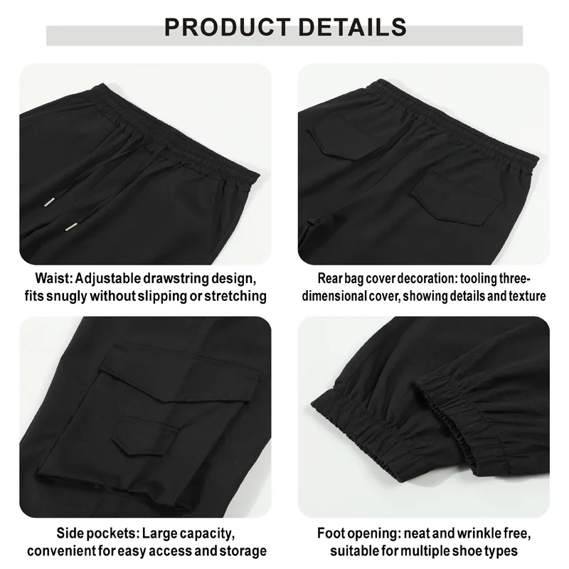 Men's Casual Workwear Pants Wrinkle Resistant Lightweight Pocket Design Suitable for All Seasons