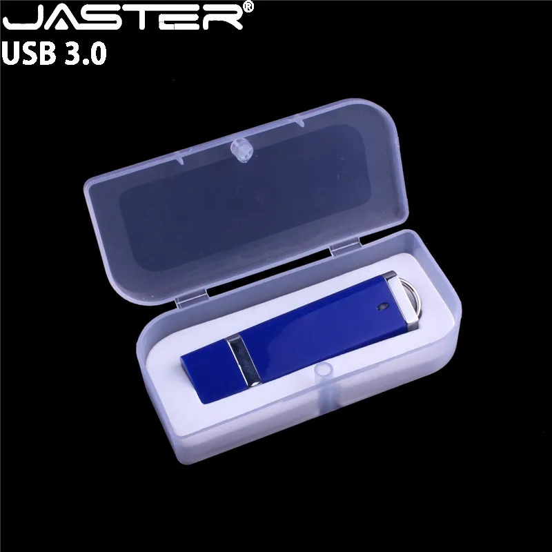 Jaster Free Custom Logo Usb 3.0 Flash Drive 128Gb Pen Drive Ad Alta Velocità Con Scatola Di Plastica 64Gb Business Gift Memory Stick 32Gb 8Gb