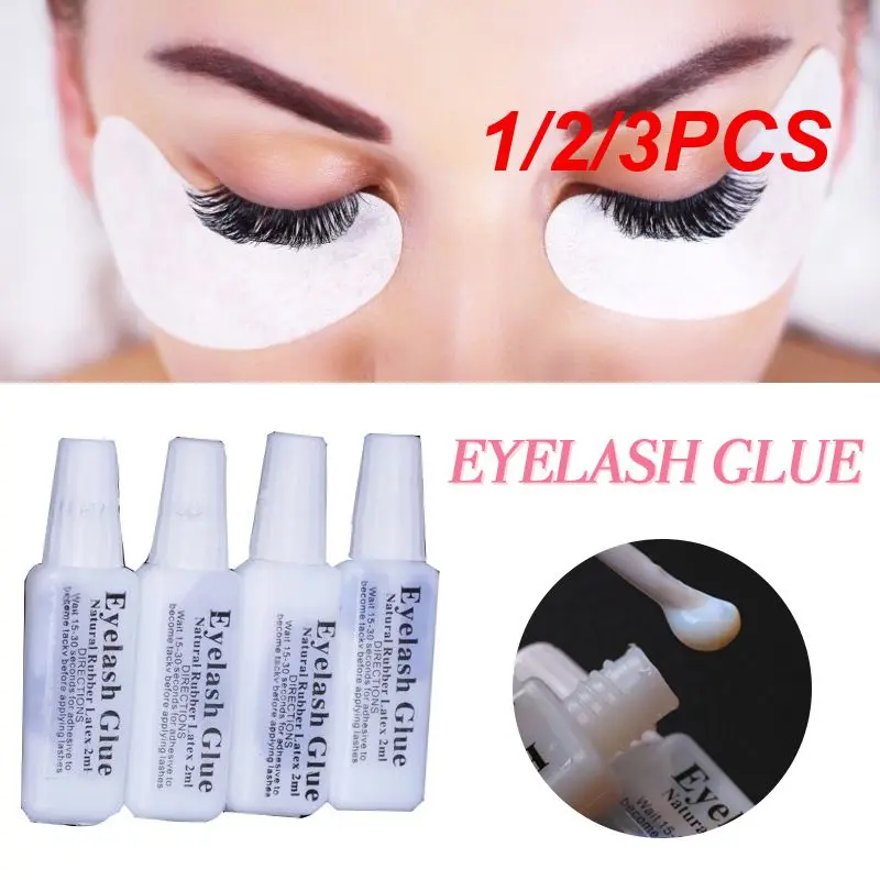 

1/2/3PCS 2ml Eyelash Glue Milky White Waterproof Lasting Fast Drying False Eyelash Glue No Irritation Lashes Adhesive Makeup