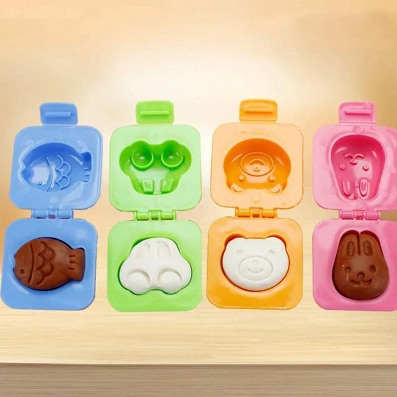 6/8pcs Cartoon DIY Boiled Egg Mold Rice Ball Mold Bento Maker Sushi Tools Random Color Kitchen Accessories Kitchen Gadgets