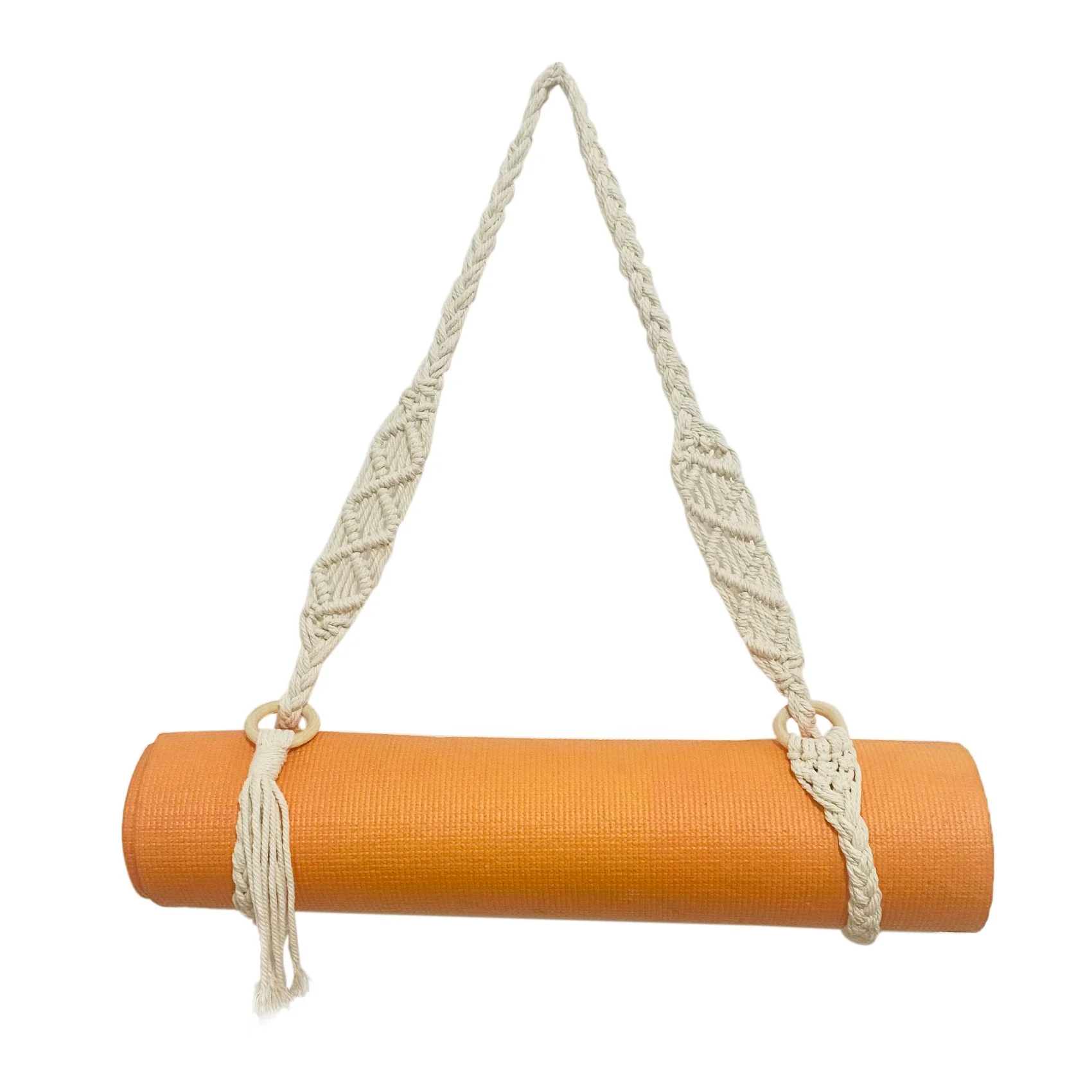 

Yoga Mat Carry Strap Handmade Boho Crochet Macrame Adjustable Shoulder Strap for Yoga Mat Exercise Fitness
