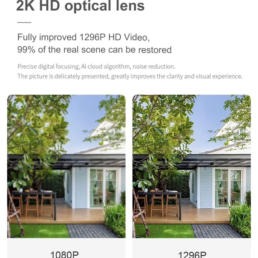 Xiaovv Smart Outdoor Camera B10 2K 1296P HD WiFi Video Surveillance Waterproof Night Vision Smart Home Safety Protection Camera
