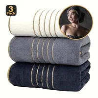 Ensemble de 3 serviettes de bain en corail ultra-douces, séchage rapide, serviettes de spa de luxe, grandes serviettes de bain, légères, très absorbantes 5