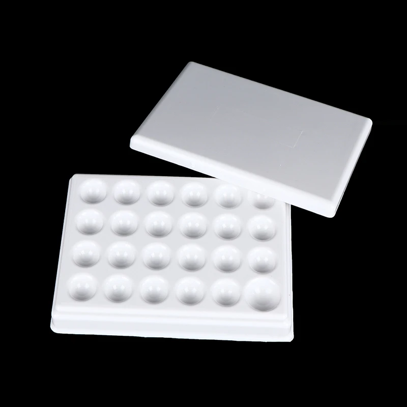 Dental Lab 24 Slot Plastic Palette Watering Plate Mixing Plate Mixing Tool color palette,watercolor palette