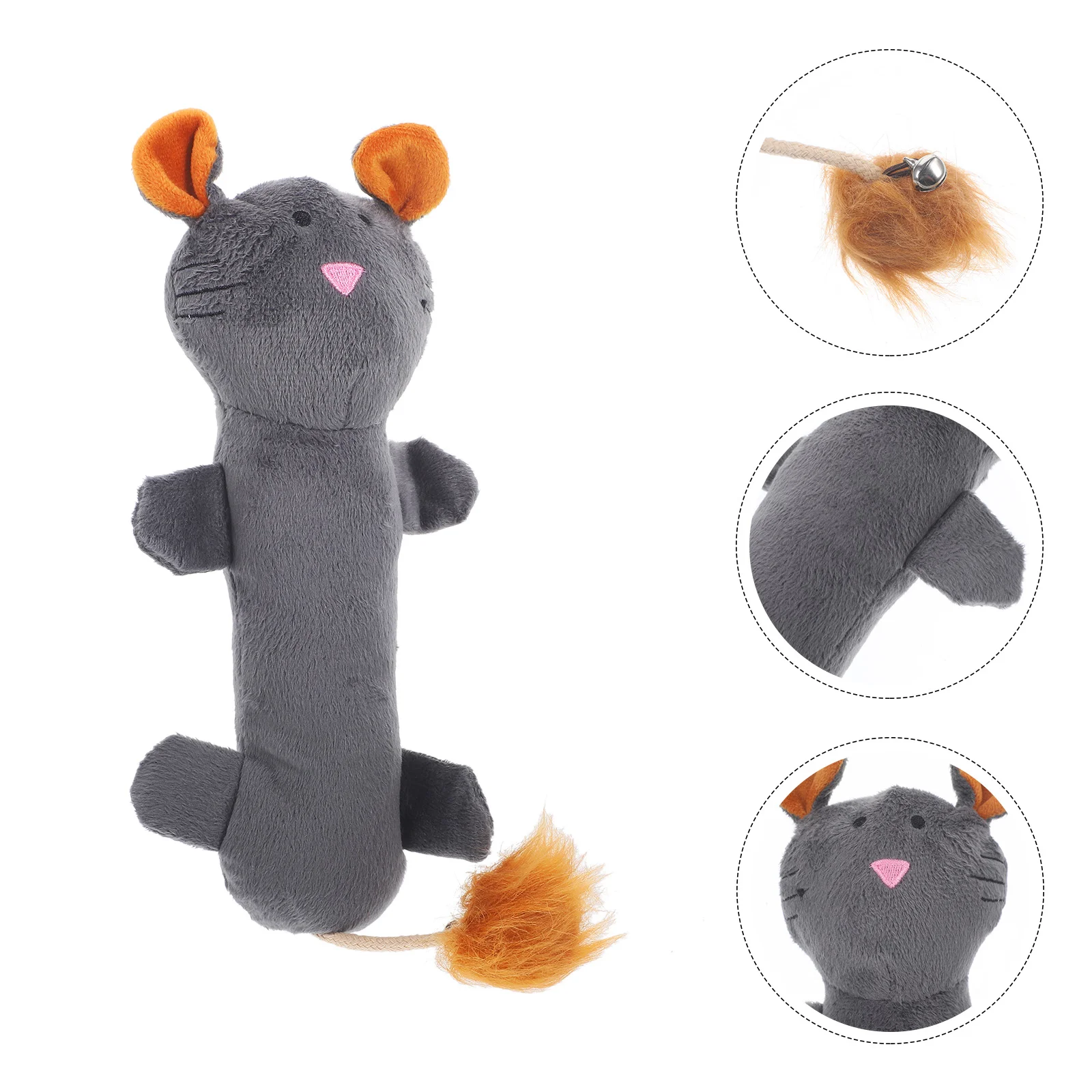 Cat Noise Toy Interactive Toys Funny Kitten Chew Chewing Plush For Indoor Cats Pet cute cat toys plush fur toy shake movement mouse pet kitten funny rat safety plush little mouse interactive toy gift