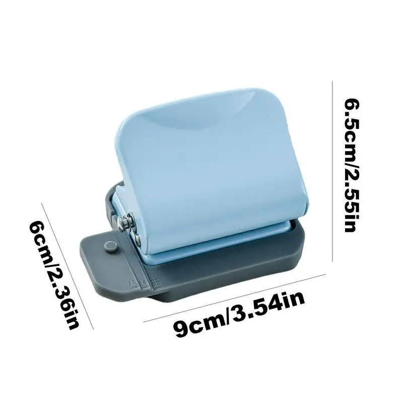 플래너용 바인더 구멍 펀처, 조정 가능한 수동 종이 펀처, 느슨한 잎용 소형 펀칭기, 6 홀 바인더 펀처