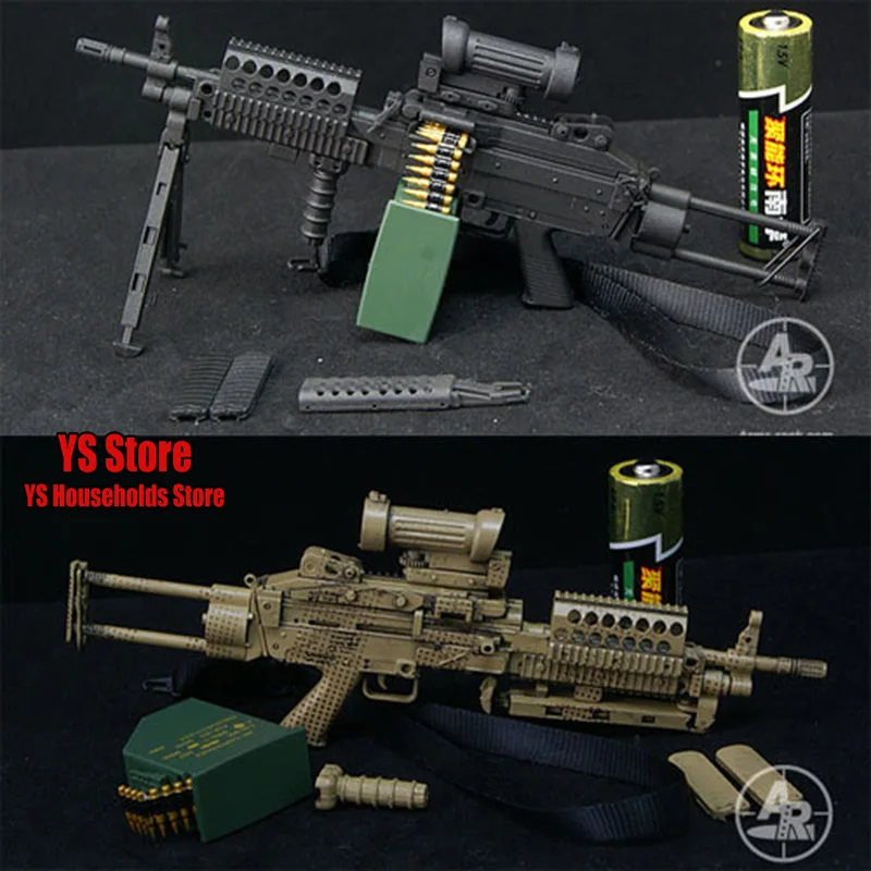 

2 Styles Arms-rack Mk46 1/6 Soldier Miniature Light Machine Gun Weapon Model Toys Accessory Fit 12" Figure Body Scene Ornament