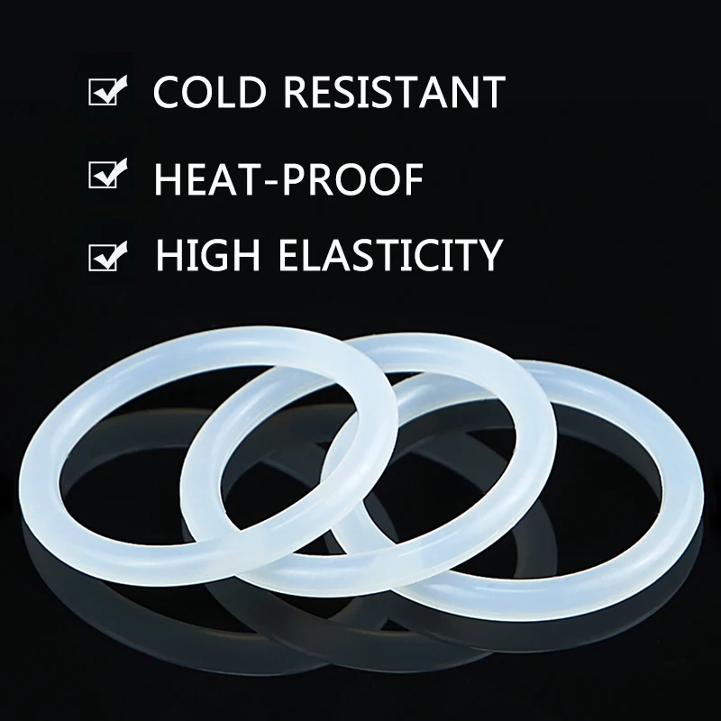 PCP Paintball Sealing O Rings 150PCS White Silicone Replacements OD 6mm-30mm CS 1.5mm 1.9mm 2.4mm 3.1mm BG040-059-060-061-062