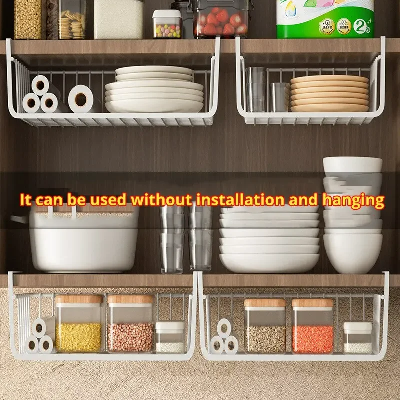 Hanging Iron Under-Cabinet Basket 1