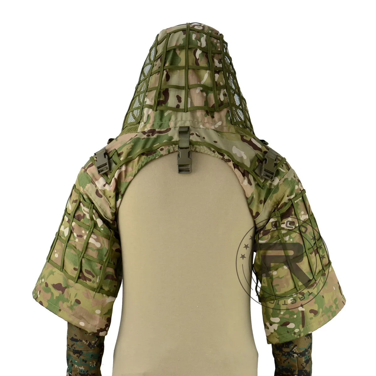 ROCOTACTICAL Ghillie Suit Foundation Ripstop Sniper Ghillie Viper Hood Woodland /ACU/Digital Woodland ghillie suit
