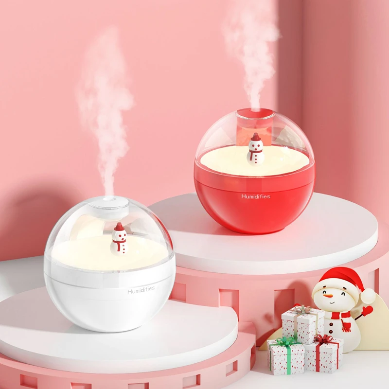 

Snowman Mini Air Humidifier USB Portable Electric Ultrasonic Cool Mist Maker Aromatherapy Oil Diffuser For Christmas Gift 220ML
