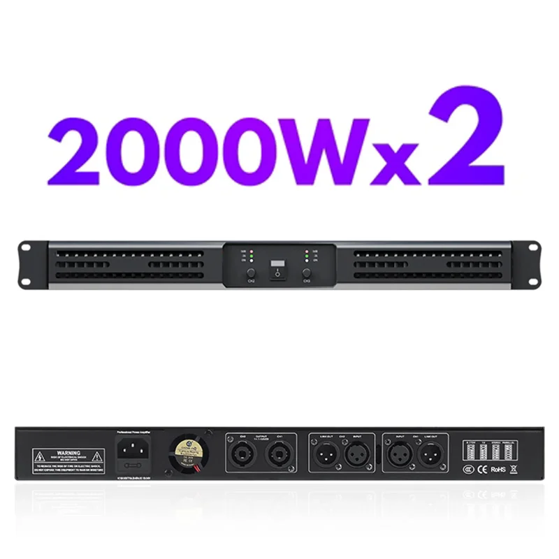 풀루오데 4*2000W 앰프 FA-4000 전문가용 고품질 디지털 앰프 4채널 파워 앰프 스테레오 사운드 시스템
