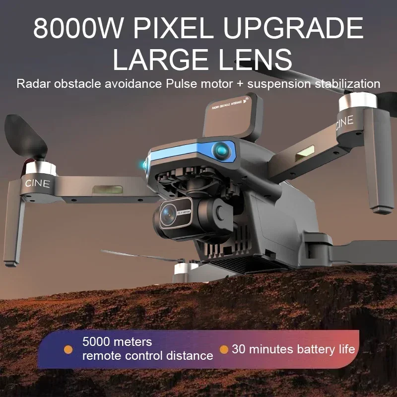 AE3 5G 드론 GPS 8K HD 듀얼 카메라, 3 축 광각 짐벌, 흔들림 방지 레이더, 장애물 회피, 브러시리스 와이파이 스마트 드론