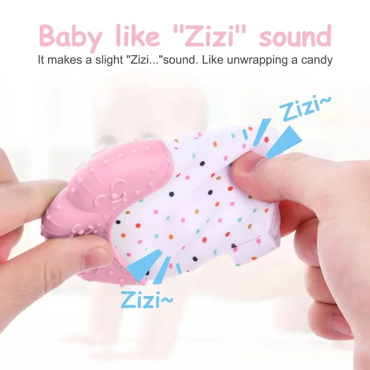 Food Grade Silicone Gloves Baby Teether Gloves Glove Toys Mitten 1/2Pc