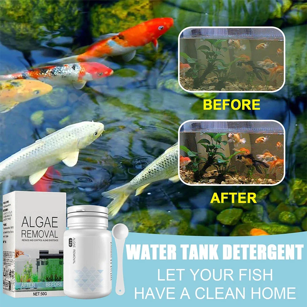 algae remover moss remover fish tank fish pond aquarium green algae bactericidal removal improving water transparency 50g