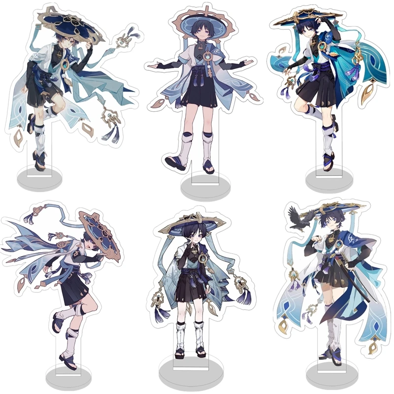 

Game Impact Fatui Balladeer Kunikuzushi Wanderer Scaramouche Cosplay Acrylic Stand Fgure Model Prop Ornaments