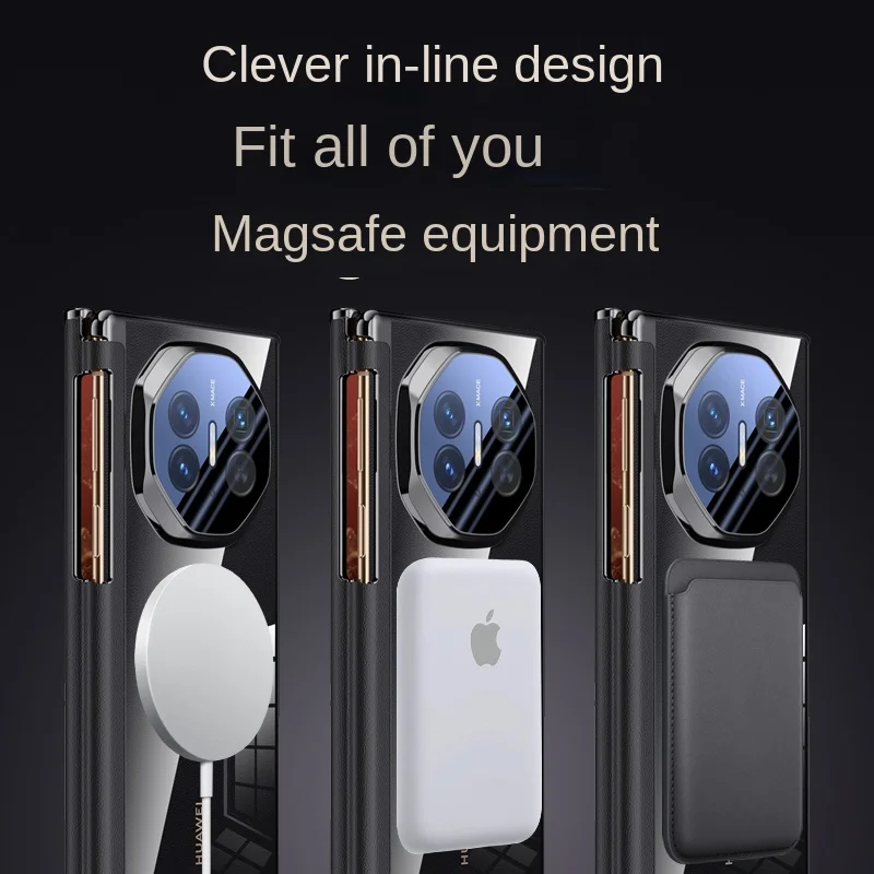 Enhanced Lens Protection Phone Case with Bracket & Magnetic Wireless Charging Support