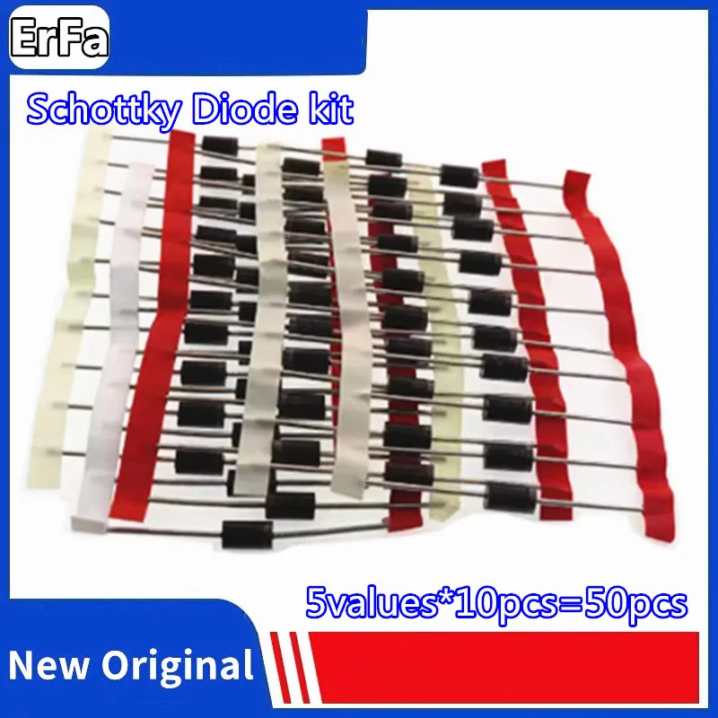 

5values*10pcs=50pcs Schottky Diode Assorted Kit SR3100 SR3200 SR5100 SR5200 SR560