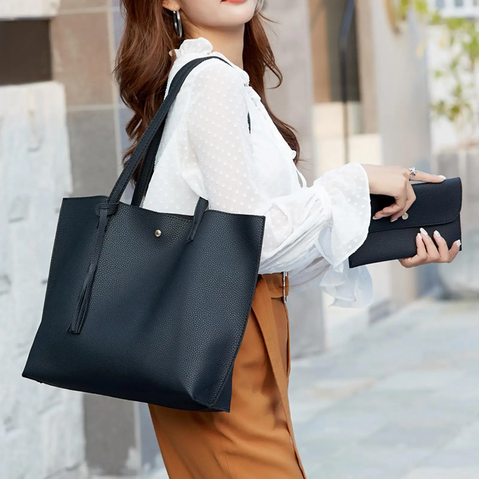Handbags for Women, Ladies Handbag Tote Bag Soft PU Leather Large Capacity Womens Top Handle Shoulder Bag