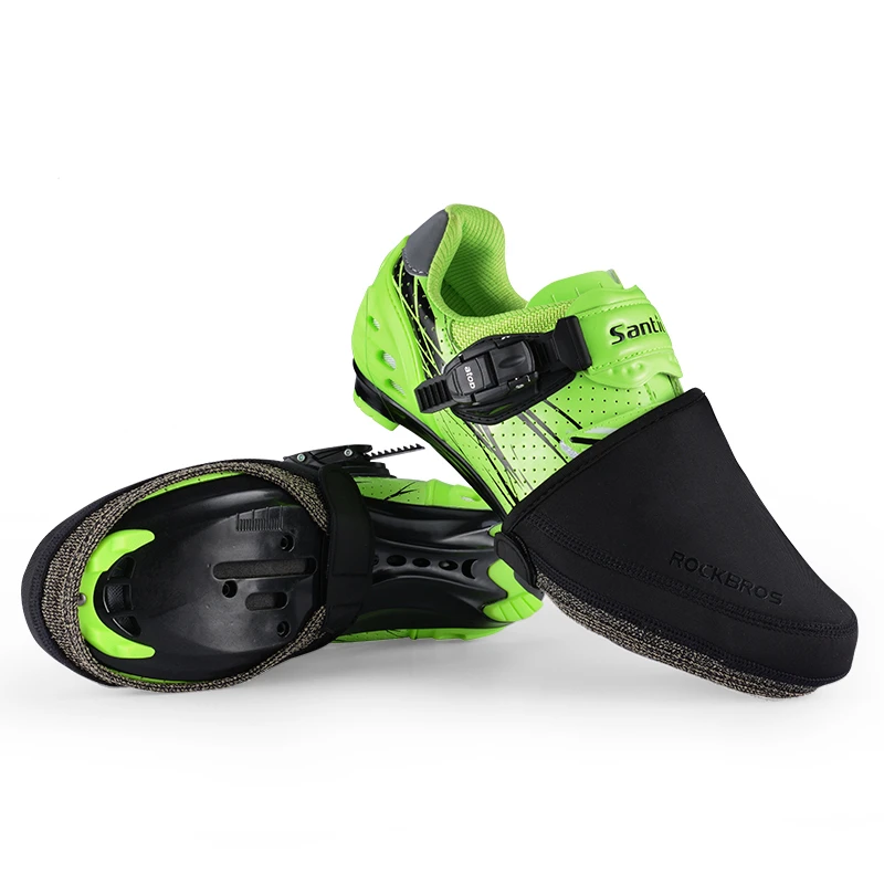 ROCKBROS Cycling Shoes Cover Windproof Abrasion Resistant Fabric Keep Warm Half Overshoe for MTB Road Bike Bicycle