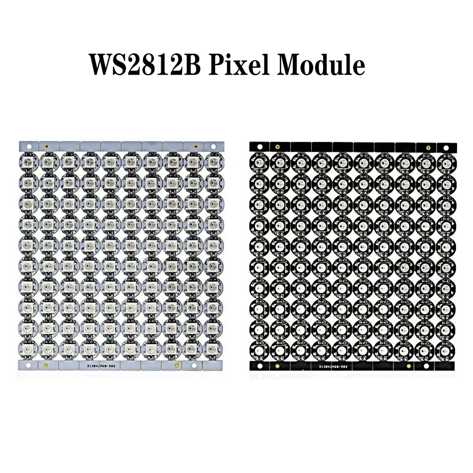 

100 ~ 1000 4-Pin WS2812B LED Chip Addressab 5050 Smart RGB LED Pixel Module on Black/White Heat Sink PCB Board 5V DC