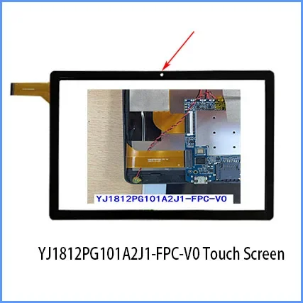 Nieuwe 10.1 Inch Touchscreen P/N YJ1812PG101A2J1-FPC-V0 Capacitieve Touchscreen Panel Reparatie En Vervanging Onderdelen Yj1812pg101a2j1